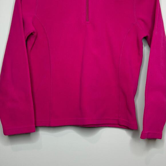The North Face Hot Pink 1/4 Zip Fleece Pullover Size L (14/16) Girls - Picture 3 of 8